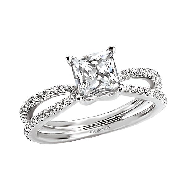 Split Shank Semi-Mount Diamond Ring