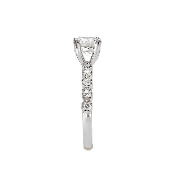 Peg Head Semi-Mount Diamond Ring