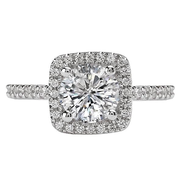 Halo Semi-Mount Diamond Ring