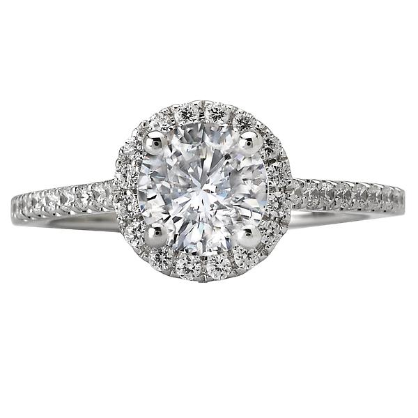 Halo Semi-Mount Diamond Ring