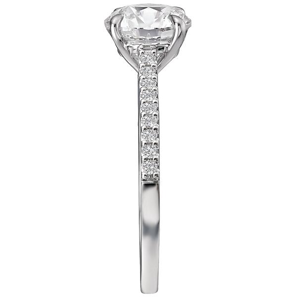 Peg Head Semi-Mount Diamond Ring