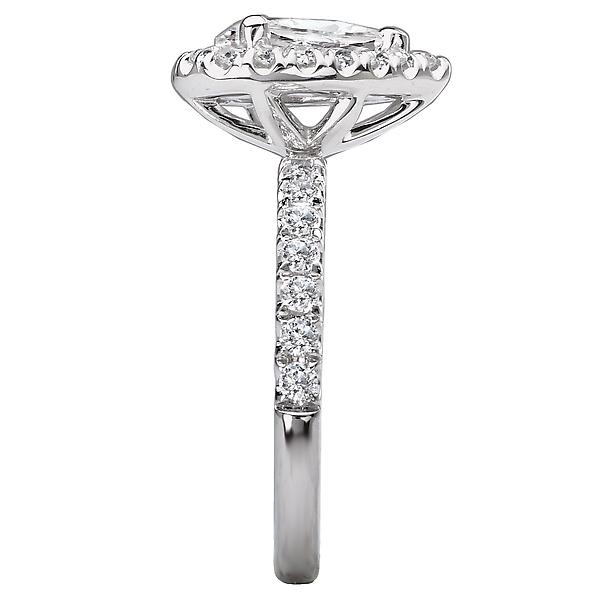 Halo Semi-Mount Diamond Ring