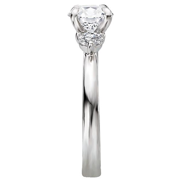 3 Stone Semi-Mount Diamond Ring