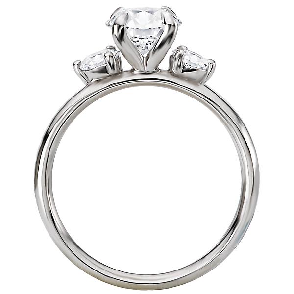 3 Stone Semi-Mount Diamond Ring