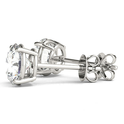 Lab Diamond Stud Earrings Round 1.50 ct. tw. (D-E, VVS) in 14k Gold 4-Prong Basket