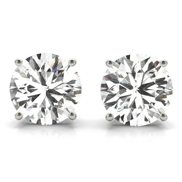 Lab Diamond Stud Earrings Round 0.50 ct. tw. (D-E, VVS) in 14k Gold 4-Prong Basket