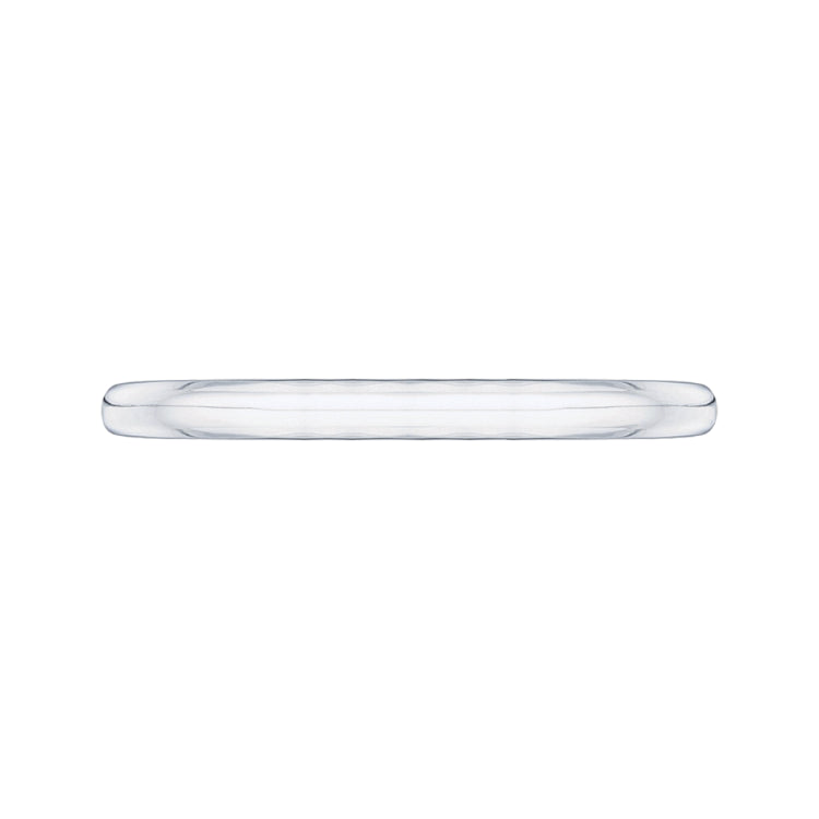 14K White Gold Plain Wedding Band