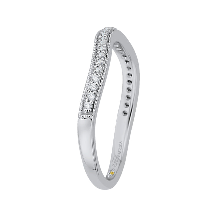 14K White Gold Round Diamond Wedding Band