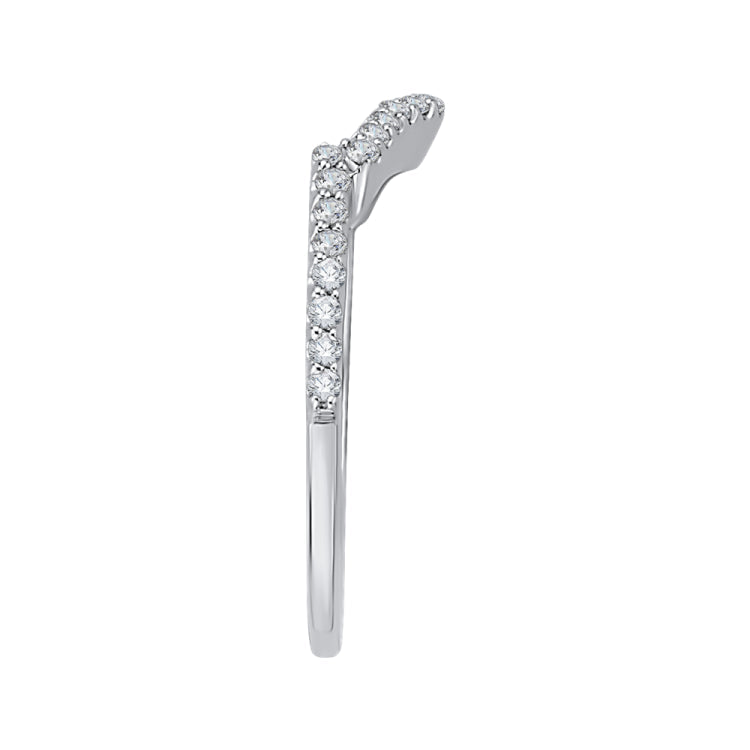 14K White Gold Round Diamond Wedding Band