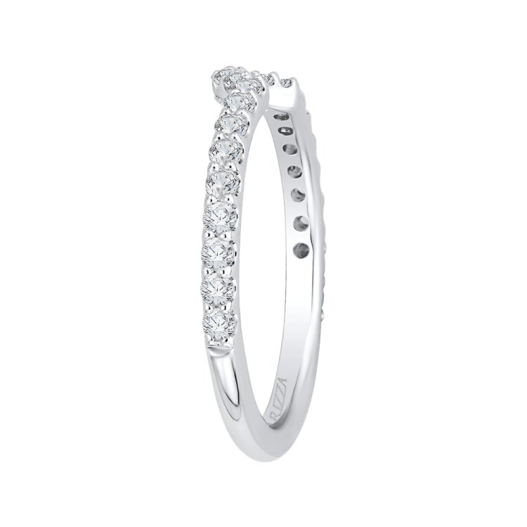 14K White Gold Diamond Wedding Band