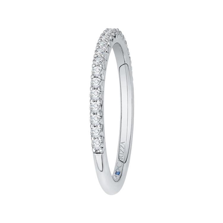 14K White Gold Round Diamond Wedding Band