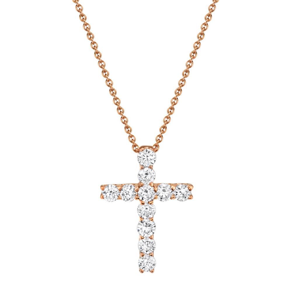 0.32CT DIAMOND CROSS NECKLACE