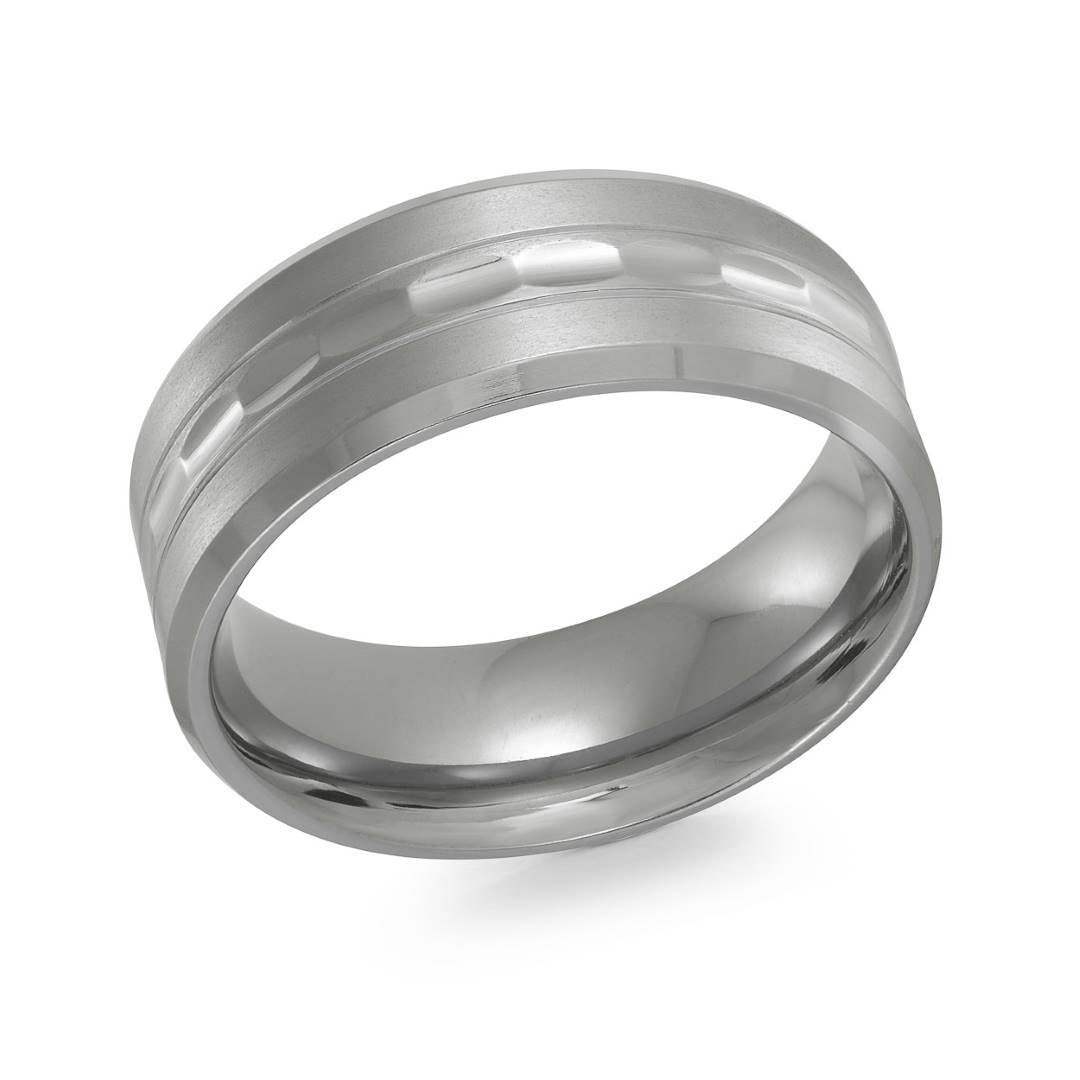 8MM SATIN TITANIUM BAND