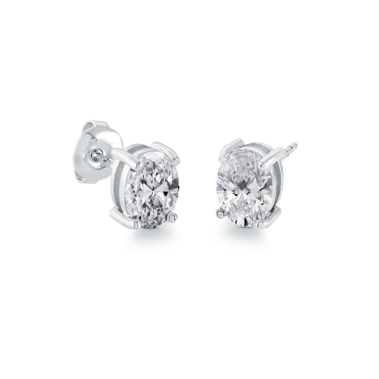 6MM OVAL-CZ STUDS