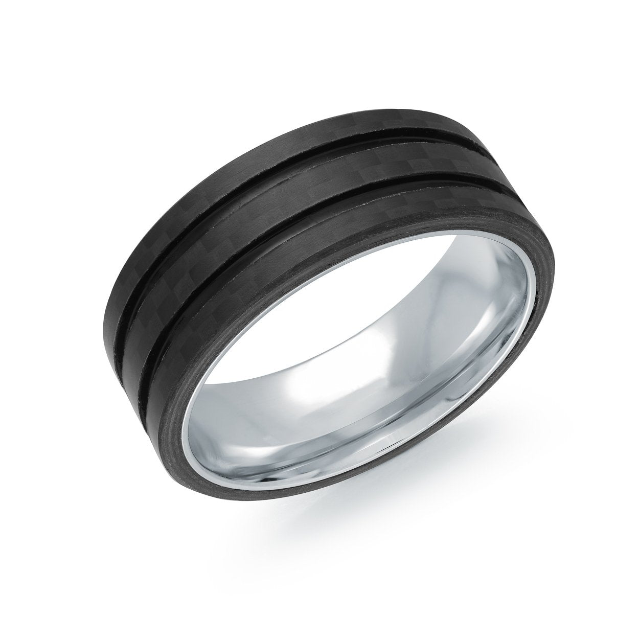 S.STEEL BLACK IP RING