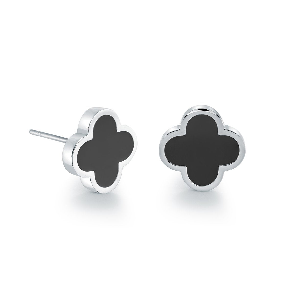 10MM ENAMEL CLOVER STUDS