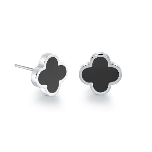 10MM ENAMEL CLOVER STUDS
