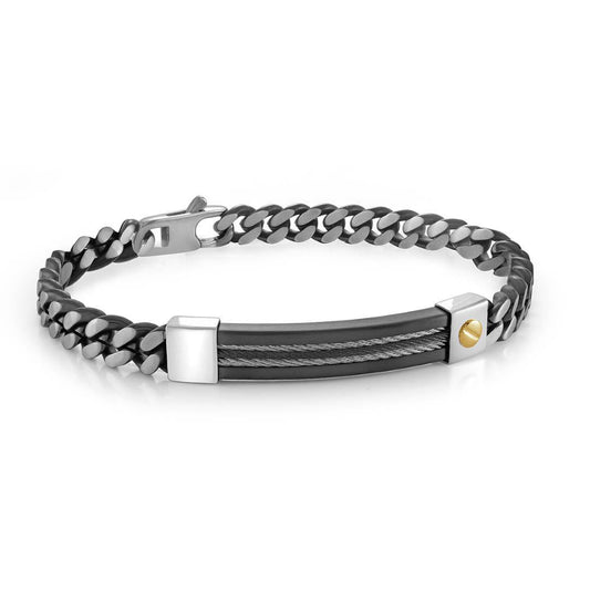 ACCENTED CURB BANGLE
