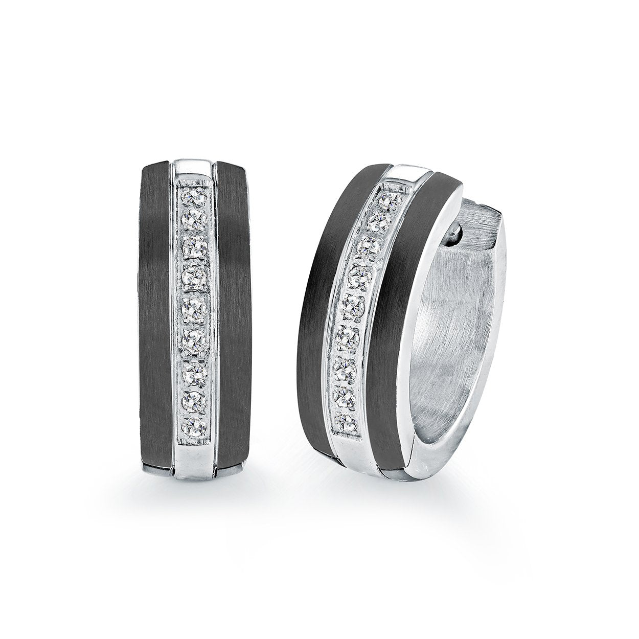 15MM DOUBLE-ENAMEL CZ HUGGIES