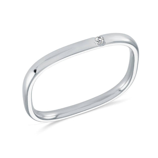 SINGLE-CZ SQUARE RING