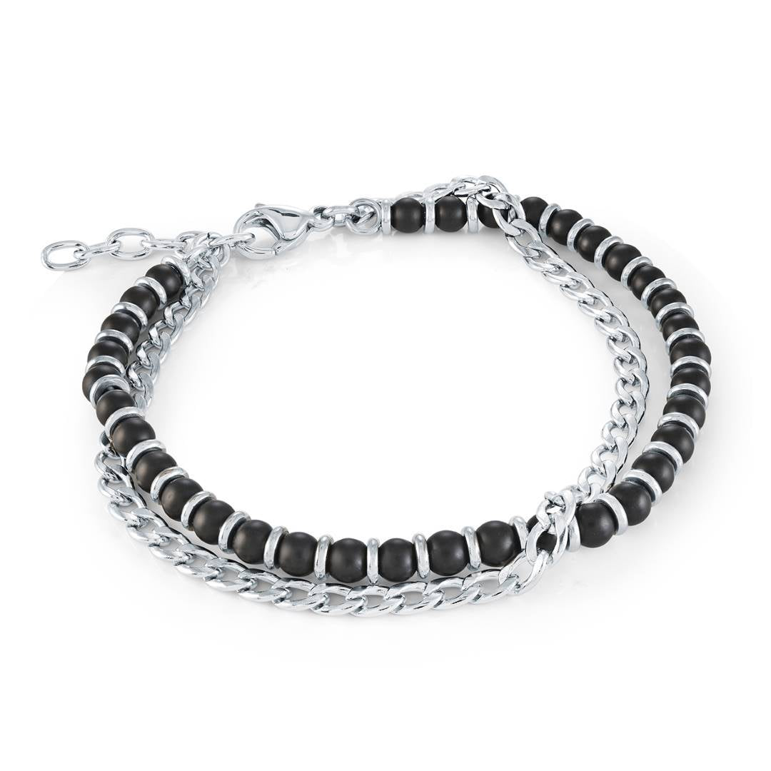 4MM CURB & ONYX BRACELET