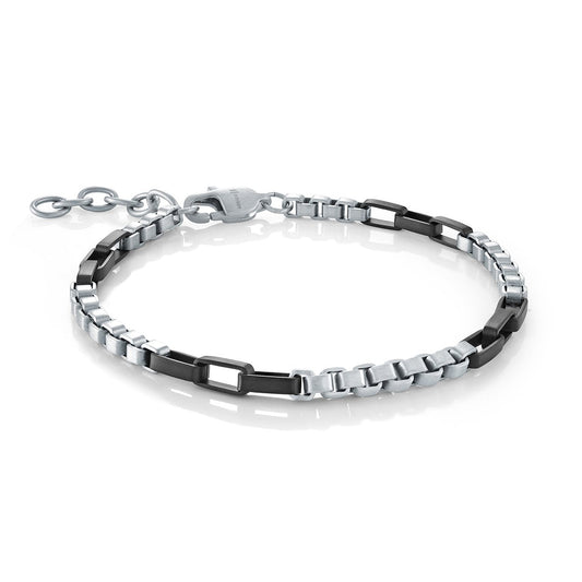 2-TONE ALT-BOX-LINK BRACELET