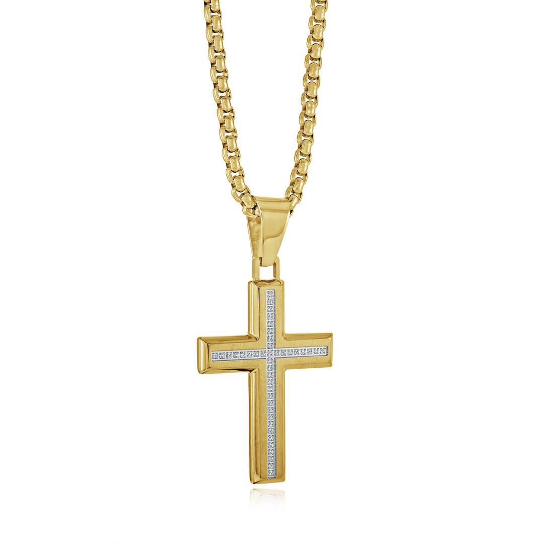 WHITE-CZ CENTRE CROSS