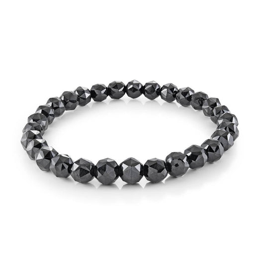 7MM BLACK-SPINEL BRACELET