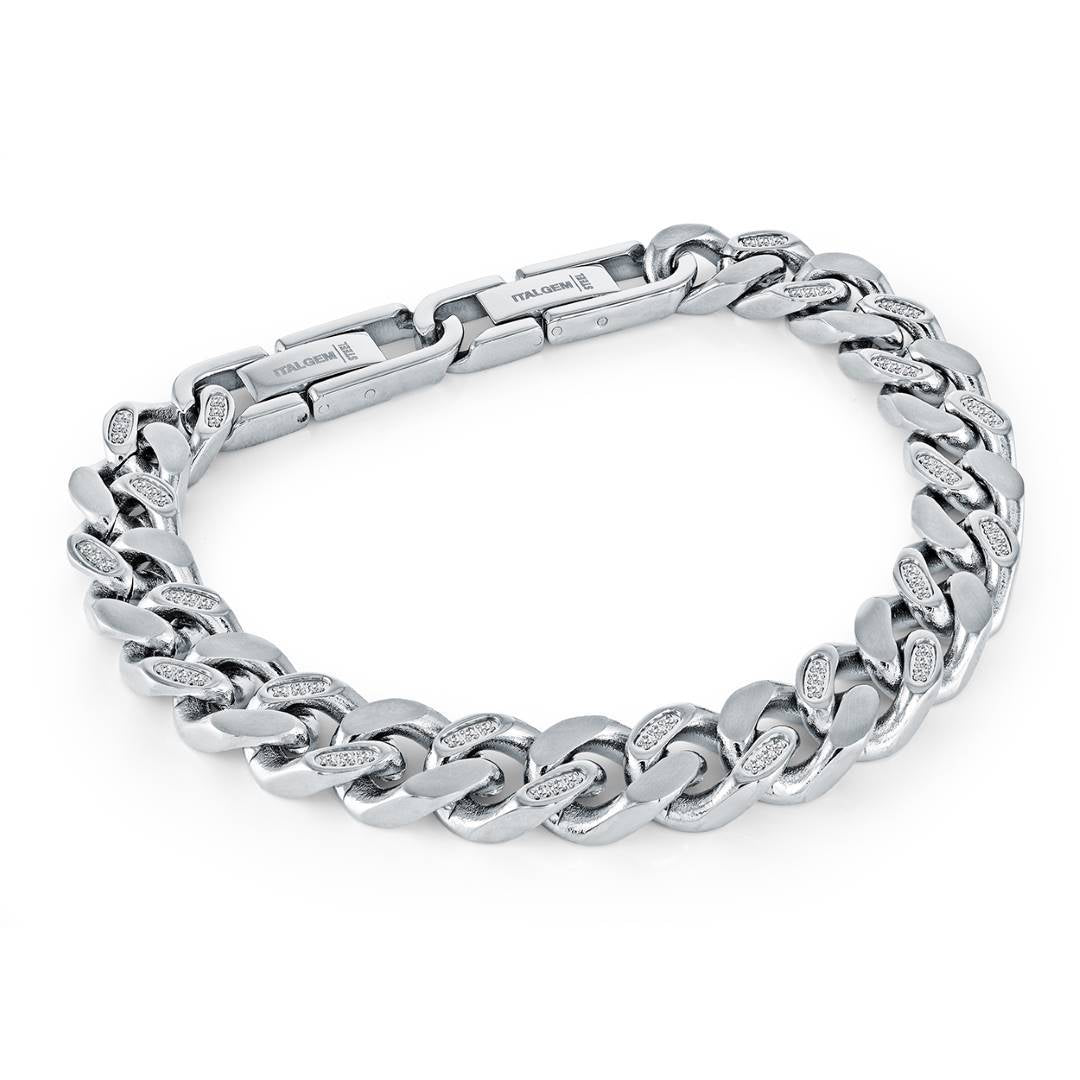 9.4MM CZ CURB BRACELET
