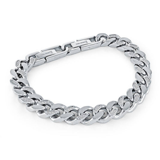9.4MM CZ CURB BRACELET