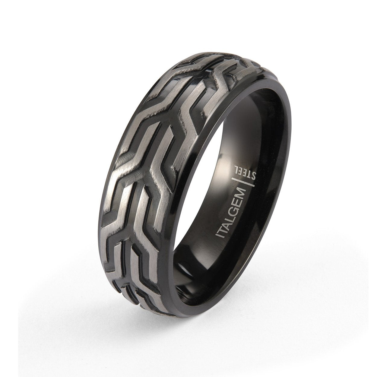 8MM CHEVRON RING