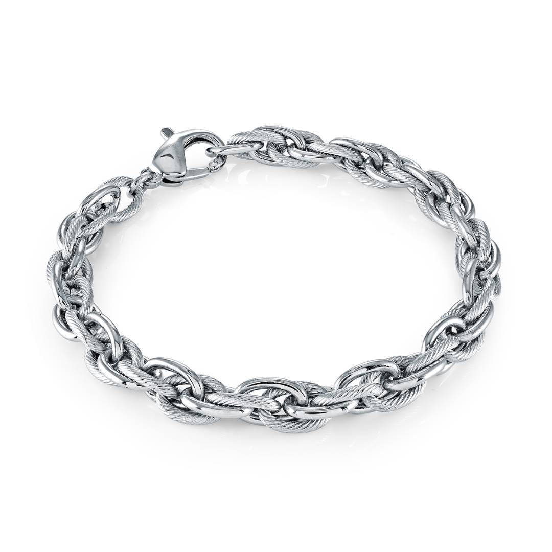 DIAMOND-CUT OVAL BRACELET