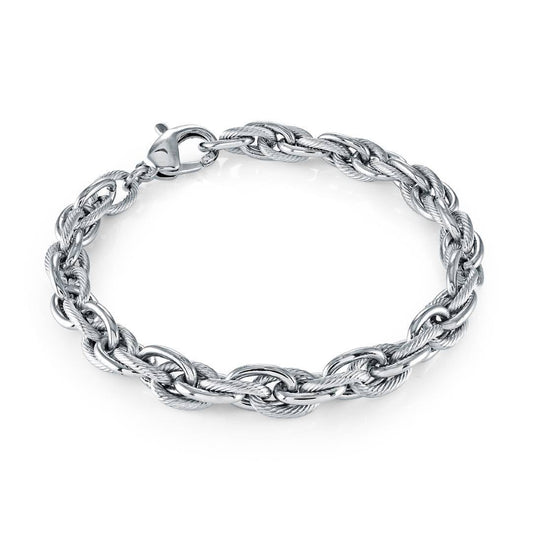 DIAMOND-CUT OVAL BRACELET