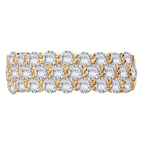 Triple Row Diamond Band