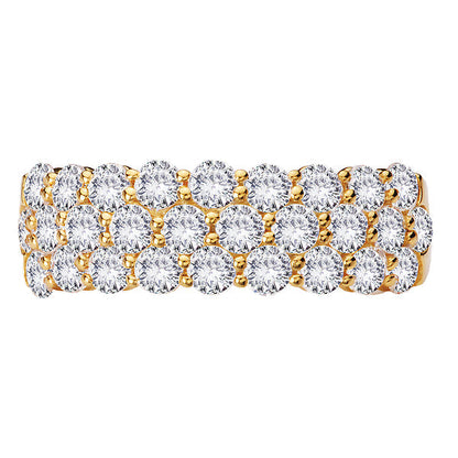 Triple Row Diamond Band