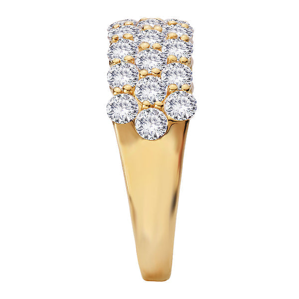 Triple Row Diamond Band
