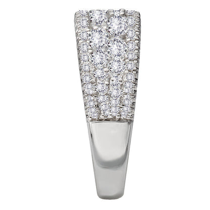 Four Row Diamond Fashion Ring
