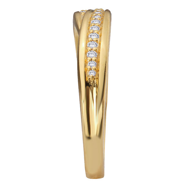 Swirled Diamond Accent Fashion Ring