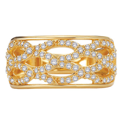 Open Weave Diamond Band