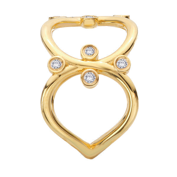 Ladies Fashion Loop Patterned Diamond Ring