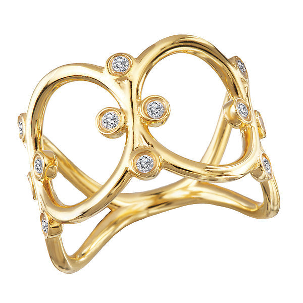 Ladies Fashion Loop Patterned Diamond Ring
