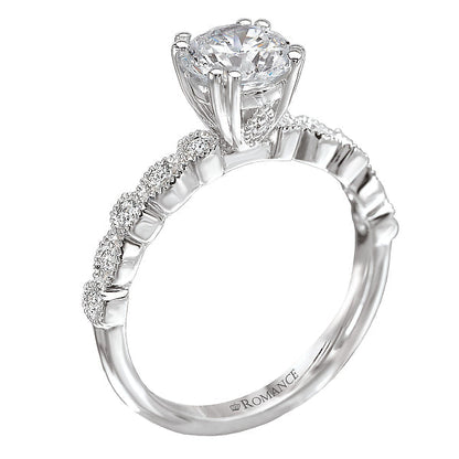 Peg Head Semi-Mount Diamond Ring