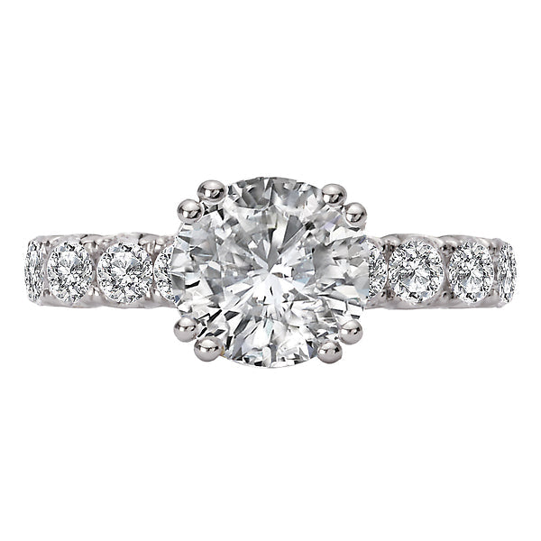 8-Stone Semi-Mount Diamond Engagement Ring