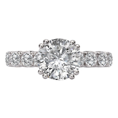 8-Stone Semi-Mount Diamond Engagement Ring