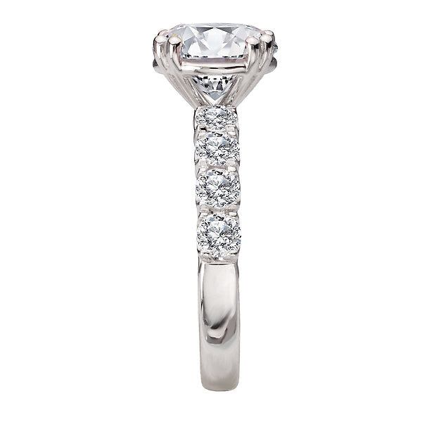 8-Stone Semi-Mount Diamond Engagement Ring
