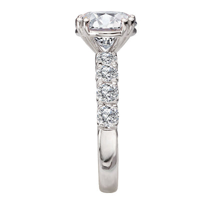 8-Stone Semi-Mount Diamond Engagement Ring