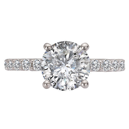 Peg Head Semi-Mount Diamond Ring