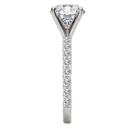 Peg Head Semi-Mount Diamond Ring