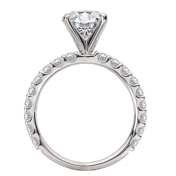 Peg Head Semi-Mount Diamond Ring