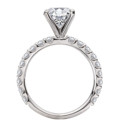 Peg Head Semi-Mount Diamond Ring